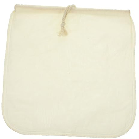 jojofuny Sac Filtre Réutilisable Coton pour Lait Végétal Vin Jus et Café Maille Fine et Lavable