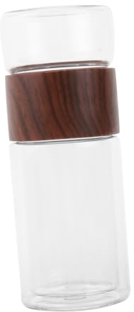 BESPORTBLE Double Wall Heat Resistant Glass Tea Water Bottle with Infuser Portable Leak-Resistant Cup for Loose Leaf Tea and Fruit Infused Drinks