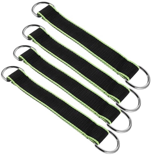 TOYANDONA Cuerdas para Colgar Columpios de Árbol 32 MM de Ancho y 26 CM de Largo Correas de Doble Capa Resistentes Intemperie Paquete de 4 Unidades para Camping y Jardín Seguro