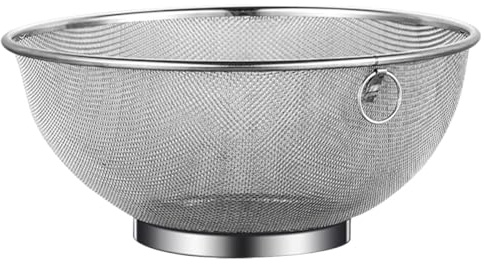 GRADENEVE Colino per Frittura in Acciaio Inossidabile Rete Maglia Piccola, Resistente e Sicuro, per Filtrare Olio e Alimenti in Cucina