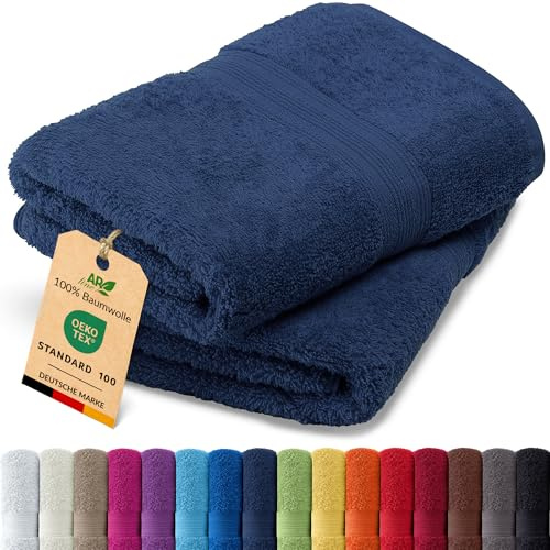 AR Line Arizona 2er Set Handtuch 50x100 cm – 100% Baumwolle, 500 g/m², weich & saugstark, in Farbe: Dunkelblau