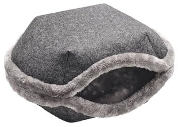 HUNTER Lugano Hundeschlafplatz, Katzenschlafplatz, Kuschelhöhle, Hunde- und Katzenbett, 60 x 55 cm, anthrazit 65269