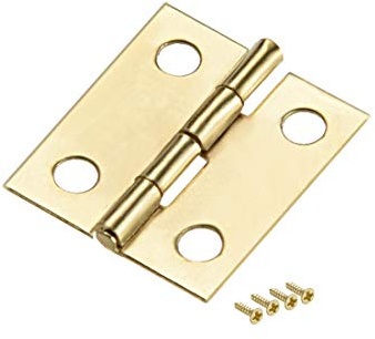 sourcing map 10pcs charnière 0.7 petite étui à bijoux boîte en bois charnières raccords or plaine