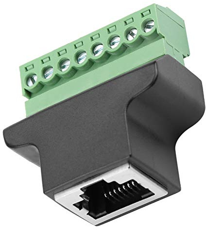 FTVOGUE Ethernet RJ45 Buchse Schraubklemme 8-poliger CCTV Digital DVR-Adapter-Anschluss Net Network Plug Kabel Extender-Adapter