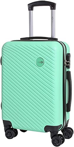 CABIN 5508 Valigia Trolley ABS, bagaglio a mano 55x37x20, Valigia rigida, guscio duro e antigraffio con 8 ruote.