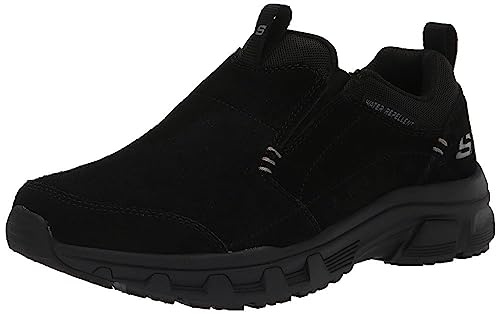 Skechers Oak Canyon Slip on herr Sneaker, Svart mocka trim, 43 EUSvart mocka trim, 43 EU