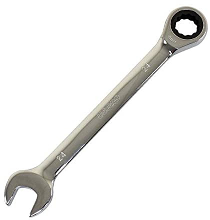 US PRO Tools 24mm Ratchet Spanner Wrench 72 Teeth Open & Ring End Wrench 3585