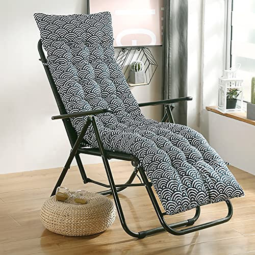 LINGXIYA Premium PEARL Baumwolle Liegenauflage 8 cm dick Komfortable Relaxsessel Auflage Haltbar Stabiles Sitzkissen mit Anti-Rutsch Fixiergurt