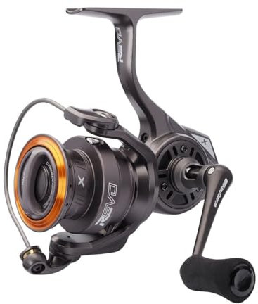 Abu Garcia Spinnrolle, Revo X Spinnrolle, Raubfischangeln, Süßwasserangler, Barsch, Hecht, Zander, Grau, 6,2:1 Übersetzung, robust & leicht, 7+1 Lager, 3000