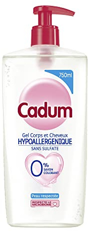 Cadum Ecopack Gel Corps et Cheveux Hypoallergénique Sans Sulfate, 750ml
