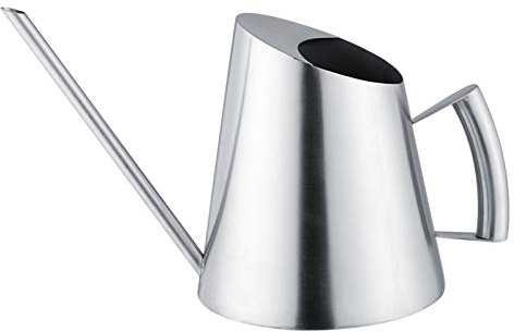 Yusat Gießkanne, 1500ml Edelstahl Gießkanne Gebürstet Gartenbepflanzung Indoor Outdoor