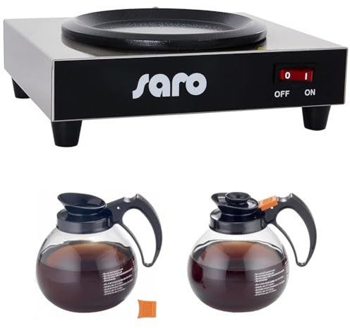 SARO - Calientaplatos modelo HP1 + Saro 213-3801 - Jarra de cristal (1,8 L)