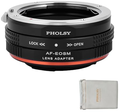 PHOLSY Lens Mount Adapter Compatible with Sony A to EF-M with Aperture Control Ring Compatible with Sony A Minolta AF Lens to Canon EF-M (EOS M) Camera EOS M, M2, M3, M5, M6, M10, M50, M100, M200