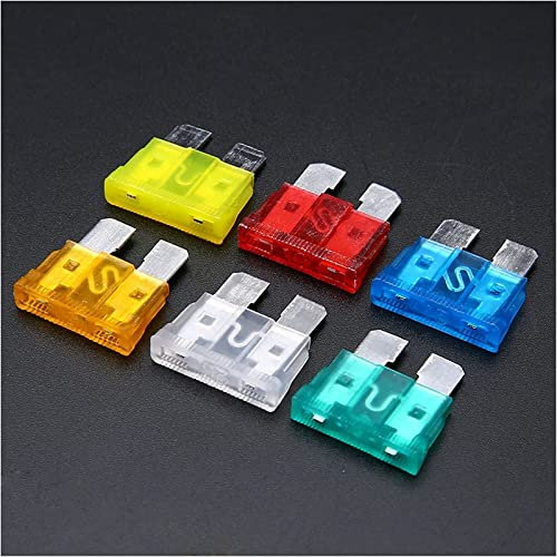 WEITOL Sicherung 60 Stück mittelgroße Flachsicherungen Sortiert 1A 2A 3A 4A 5A 7,5A 10A 15A 20A 25A 30A Auto Van Truck Boot 12V 24V Sicherung