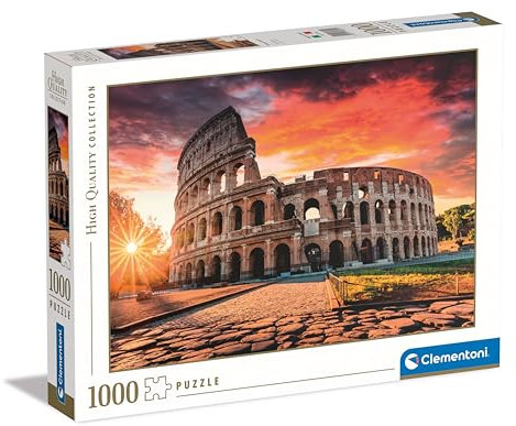 Clementoni - 39822 - Puzzle Collection - Roman Sunset - 1000 Pezzi - Puzzle Adulti, Puzzle Roma, Orizzontale, Divertimento Per Adulti, Made In Italy
