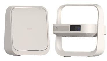 XGIMI Elfin Flip 1080P Proiettore, con licenza Netflix, supporto regolabile integrato, design leggero e compatto, 400 lumen ISO, adattamento dello schermo, 2 x 3W, WiFi, Bluetooth, Screen Mirroring