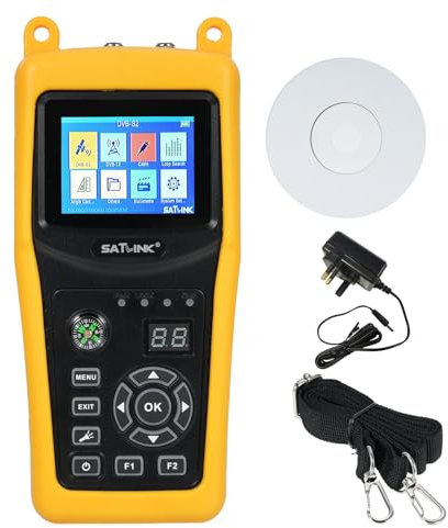 Satlink ST-5032 DVB-S2/S ISDB-T J83B Digitaler Satellitensignalfinder 950 bis 2150 2,4-Zoll-TFT-LCD-Bildschirm Signalstärkemesser mit Kompass Messgerät für Outdoor-Camping