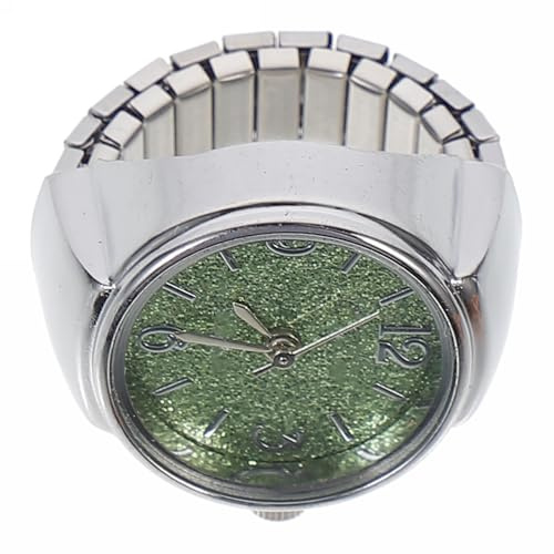 LIFKOME Modische Quarzuhr als Herren Damen Ringuhr aus Zinklegierung | Lässige Fingeruhr in Hellgrün, Praktische Nutzung und Dekoration, für Geburtstage und Neujahr Zufällige Farbe