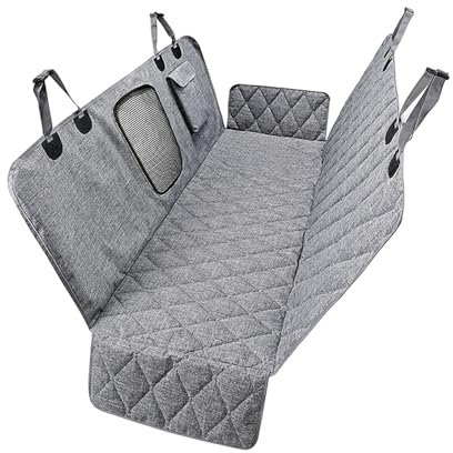 FURREN Hundedecke Auto rückbank für Mini Counry Man F60, Wasserdicht Kratzfest Autoschondecke Auto Hundedecke Rücksitz Autodecke Hund Rückbank Autositz Hund,B Grey