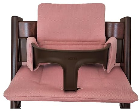 Kadem® Coussin d'assise 100 % coton bio - Classic - 2 pièces - Convient pour chaise haute Stokke Tripp Trapp - Lavable en machine - Fixation facile et rapide - Fuchsia