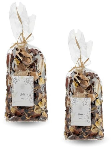 PARENCE.- Set di 2 bustine popourri gusto vaniglia - Decorazioni e profumi per la casa, naturali, versatili - Vaniglia 400g