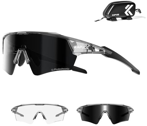 KAPVOE Photochromic Cycling Sunglasses UV400 TR90 Men Women K198