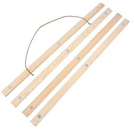 HOOTNEE Magnetischer Posterrahmen für Leinwand und Stoff Gelb | Holz und Magnet, Wechselbar, Beschädigungsfrei, Hält Drucke Karten Poster Sicher, mit Verstecktem Seil