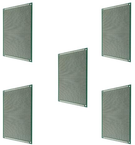 Juego de 5 placas de circuito impreso PCB con prototipo de doble cara, 9 x 15 cm, para soldar, accesorios electrónicos