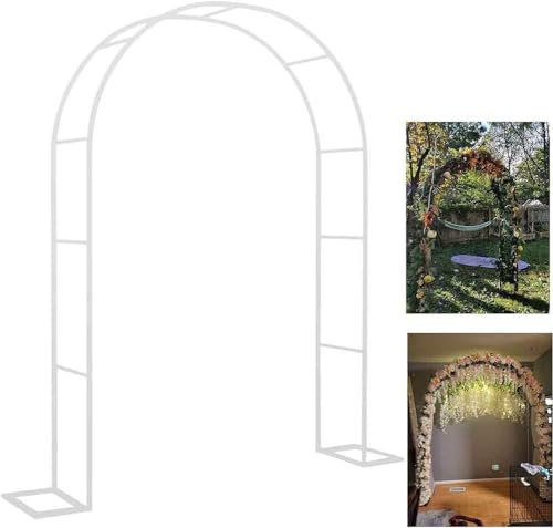 Extra Wide Garden Arch - 300/350Cm Tall Black Arbor for Climbing Roses & Grapevines, Elegant Wedding Trellis, Durable Outdoor Support, W3.5M*H2.2M