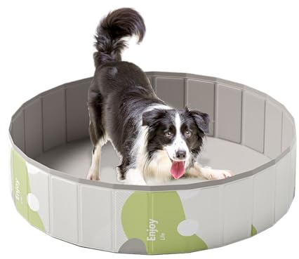 Piscina per cani, piscina pieghevole per animali domestici, piscina estiva rinfrescante per cani e cuccioli, per cani di piccola, media e grande taglia, 80 x 20 cm/100 x 30 cm/120 x 30 cm