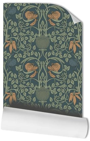 Wandschutzfolie Orange Blumenblätter Klebefolie Möbel Möbelfolie Wandtattoo Selbstklebende Folie Tapete Klebe Tpete Wandtattoo Schlafzimmer Vliestapete Wall Paper Self Adhesive 38.6x320.6cm/1 roll