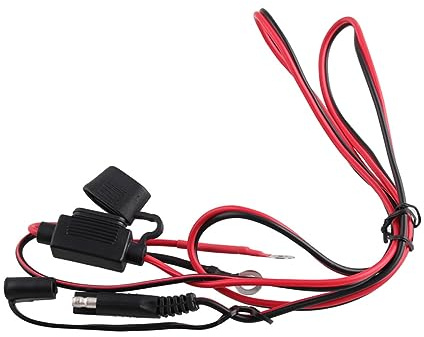 ORFOFE Dual USB Sae to USB Adapter with Inline Fuse Motorcycle Phone GPS Charger Cable Rotary Mount Heat Resistant Abs for Scooter and Bike Power Supply