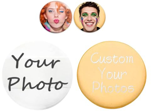Spugnetta per cipria fotografica personalizzata, spugna per trucco per cipria, uso bagnato e asciutto, design a cuscino rotondo, soffi personalizzati con immagine, fai da te, Natale, regali di