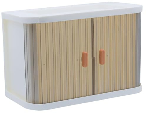 Armadio per bambole a 2 ante, simulazione di mobili per casa delle bambole in plastica con grucce e asta, contenitore per vestiti per fai da te, 27, 9x18, 1x16, 4 cm
