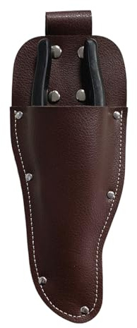 Funda de piel para tijeras de podar – 9 x 23,9 cm, bolsa plegable, funda para tijeras de podar, funda protectora, tijeras de jardín, bolsa hecha a mano, organizador de herramientas para exteriores