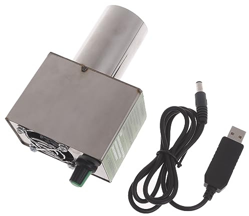 Ventilador de barbacoa al aire libre USB5V 5.5x2.1mm Soplador de aire eléctrico para picnic, camping, barbacoa, herramienta de parrilla con tubo colector, estufa de carbón, fundición de metal, USB