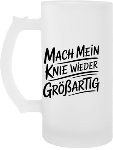 Capzy Mach Mein Knie Wieder Großartig Glas Bier Becher Tasse Boccale Di Birra Beer Mug