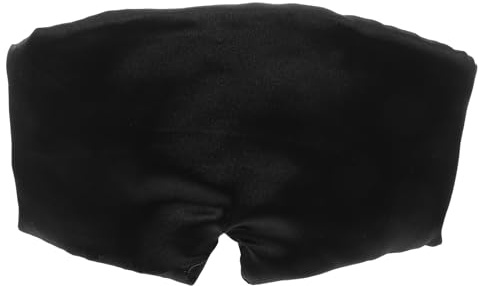 CONGARTENO 2 Stück Kühlende Schlafmasken aus Weicher Kunstseide Verdunkelnde Augenmaske mit Verlängerter Abdeckung für Reisen und Zuhause Hautfreundlich Druckfrei Schwarz