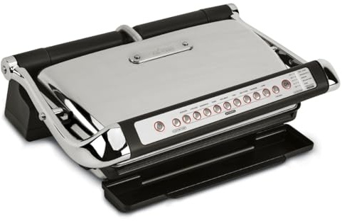 All-Clad Electric Indoor Grill, AutoSense Stainless Steel Panini Grill Press Sandwich Maker, Automatic 1800W Smokeless, Removable Plates, Dishwasher Safe