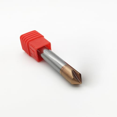 KLOT Solid Carbide AlTiN Coated 8mm 90° Degree Chamfering End Mill V Groove/Caving/Sign Drill Bit Tungsten Steel Countersink