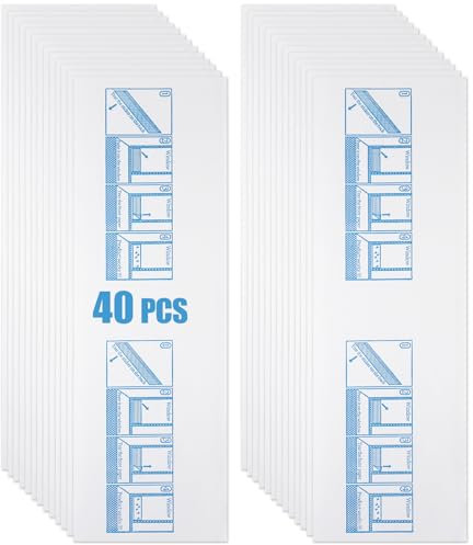 Flintronic 40PCS Autocollants pour Pièges à Mouches de Fenêtre, Pièges Mouches Transparent Collants pour l'intérieur, Pièges Engluées pour Mouches Domestiques Jardin Plante Fruit Fleur