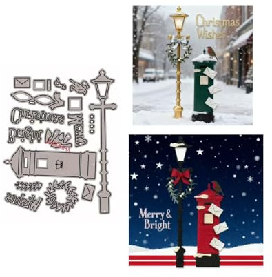 Straßenlaterne Postfach Stanzschablonen Weihnachten Stanzen für DIY ScrapBooking Album Dekorative Papier Handwerk und Karten Herstellung