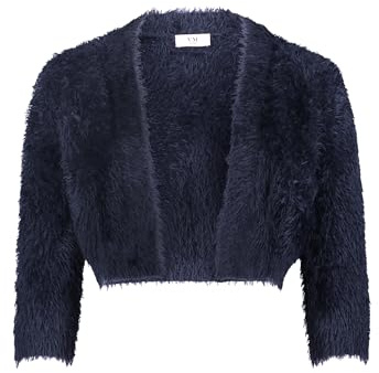 Vera Mont Damen Strickbolero mit Struktur M, Night Sky