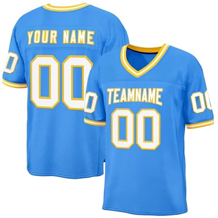 HGWOPGASD Camisetas de fútbol Personalizadas Camisetas de fútbol Americano Personalizadas con Nombre y número Camisetas Personalizadas para niños Adultos A07