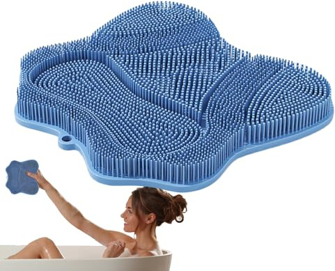 Dtaigou Nettoyeur de Pieds pour Douche | Tapis en Silicone Antidérapant | Brosses pour le Bain Hommes Femmes Voyage Préparation Pédicure Personnes Âgées