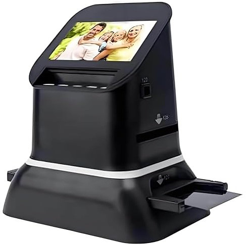 GAYAYAS Escáner de película Digital, convertidor Digital de 1080p, Compatible con 5 formatos de película de 120, para Negativos y Diapositivas de 35 mm, 135, 126 y 127 a JPEG Digital