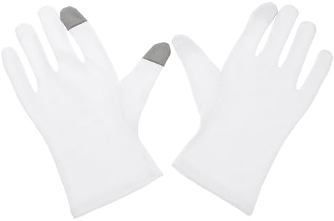 WRITWAA 1 par de guantes hidratantes para pantalla táctil - Guantes de algodón hidratantes para dormir por la noche - Loción para manos - Cuidado de manos secas