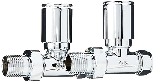 Keenware KRA-002 Round Towel Rail & Radiator Straight Valves