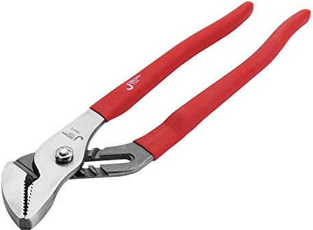 Jetech Pinza per pompa con giunto scanalato da 30,5 cm, in acciaio di grado industriale, impugnatura comoda, ganascia dritta per riparazioni domestiche, bulloni di presa, tubi e raccordi