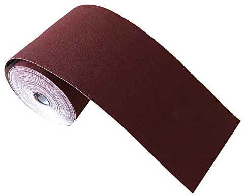 Schleifpapier-Rolle │ 115 mm x 25 m │ Korn 120 │ Aluminiumoxid │ Für Holz- und Metallbearbeitung │ Flexibel und langlebig